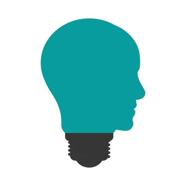 Bulb icon. Think and idea design. Vector graphic — Stock Vector