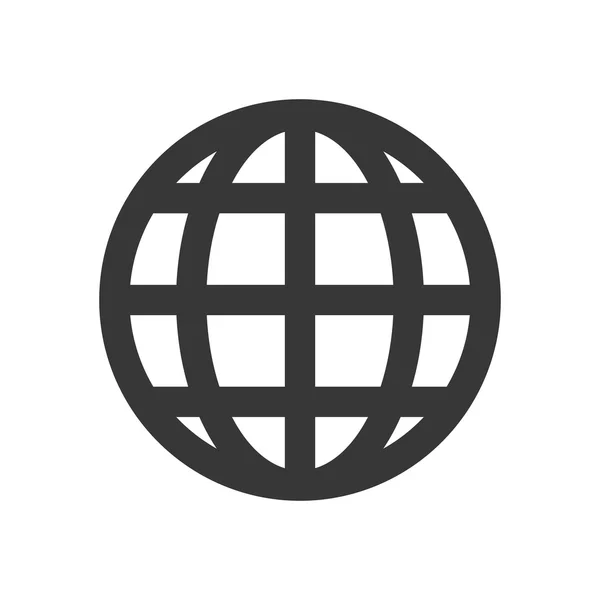 Icona della sfera globale. Design dei social media. Grafico vettoriale — Vettoriale Stock