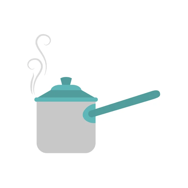 Icono de cacerola. Cocina y cocina de diseño. Gráfico vectorial — Vector de stock