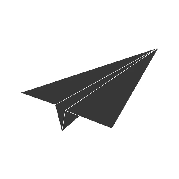 Icono de avión de papel. Diseño de origami. Gráfico vectorial — Vector de stock