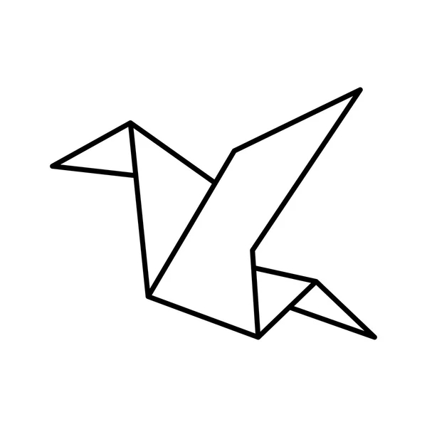 Fågel-ikonen. Origami design. Vektorgrafik — Stock vektor