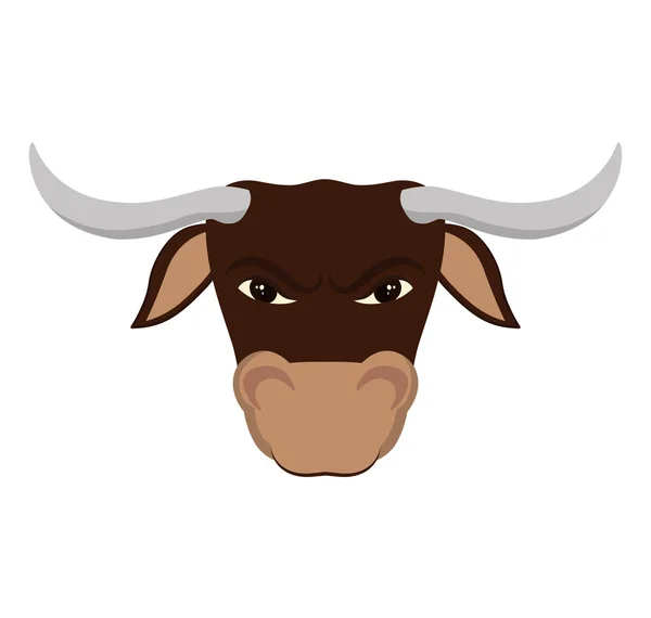 Icono de dibujos animados Bull. Diseño animal. Gráfico vectorial — Vector de stock