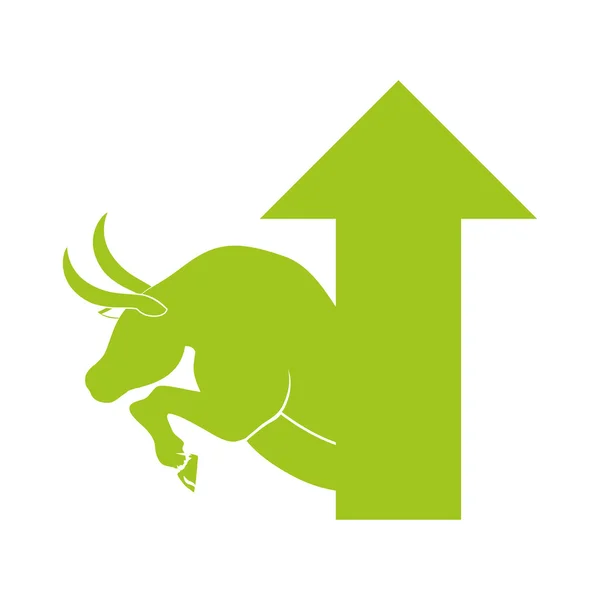 Ícone Bull. Desenho de perfis. Gráfico vetorial —  Vetores de Stock