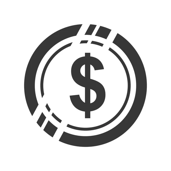 Mynt-ikonen. Pengar och finansiella artikeln design. Vektorgrafik — Stock vektor