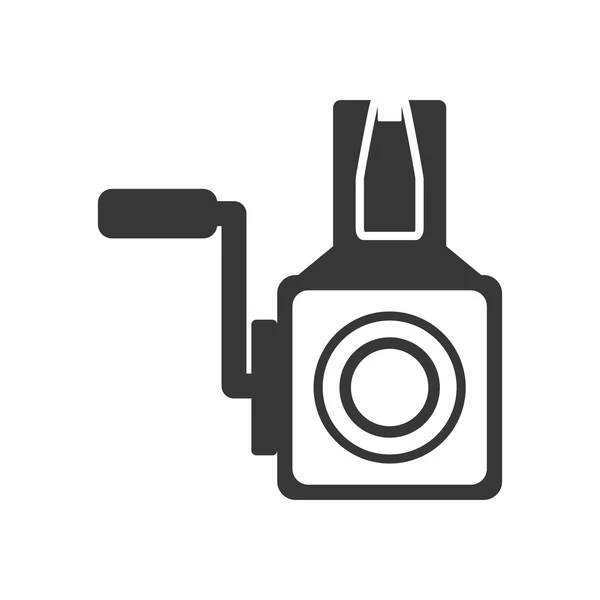 Icono de la videocámara. Diseño de tecnología retro. Gráfico vectorial — Vector de stock