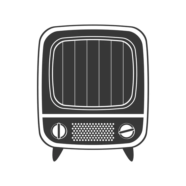 Ícone de TV. Design de tecnologia retro. Gráfico vetorial — Vetor de Stock