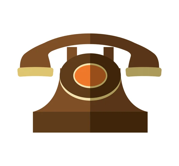 Icono del teléfono. Diseño de tecnología retro. Gráfico vectorial — Vector de stock