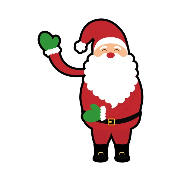 Santa cartoon icon. Merry Christmas design. Vector graphic — Stock Vector