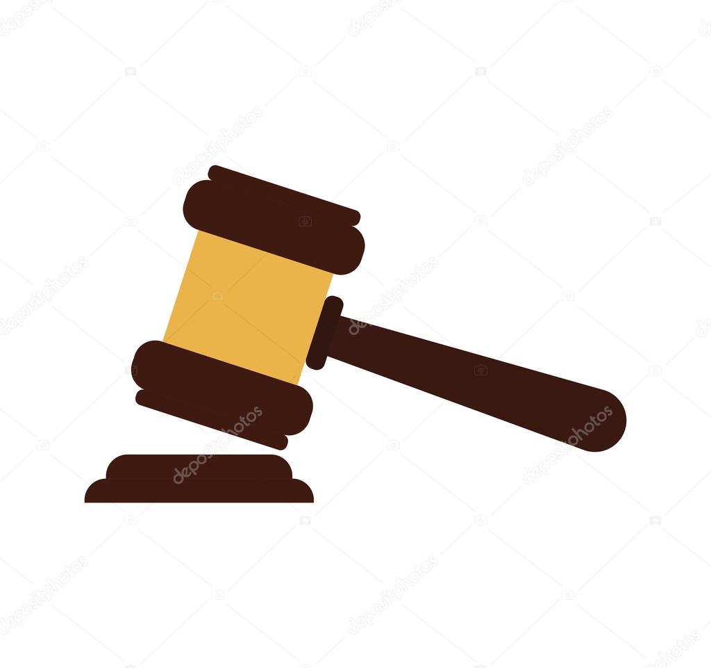 Hammer icon. Law and justice design. Vector graphic Stock Vector Image