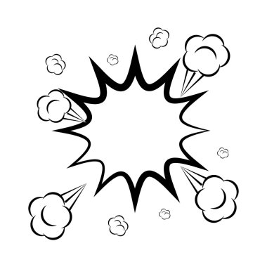 Bubble Patlama simgesi. İletişim tasarımı. Vektör grafiği