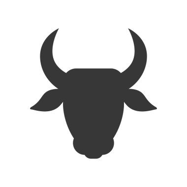 Boğa con. Hayvan siluet tasarım. Vektör grafiği