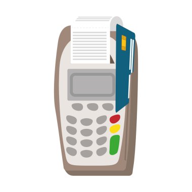 Dataphone con. Para ve mali madde. Vektör grafiği