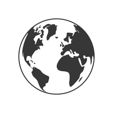 Gezegen simgesi. Tasarım dünya. Vektör grafiği