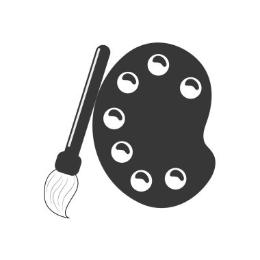 Paleti simgesi. Boya tasarım. Vektör grafiği