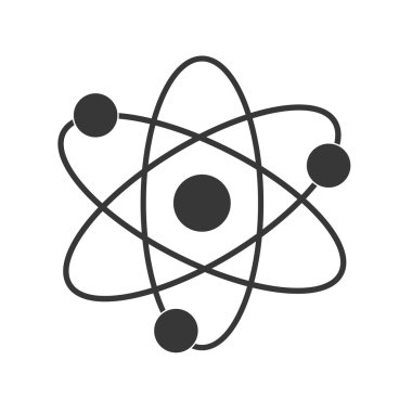 Atom simgesi. Bilim tasarım. vektör grafiği