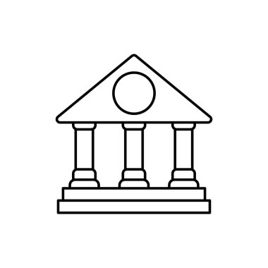 Üniversite simgesi. Mezuniyet ve eğitim tasarımı. Vektör grafiği