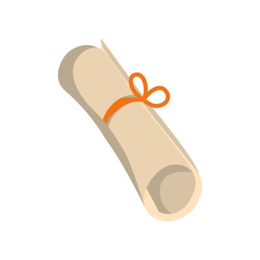 Diploma simgesi. Mezuniyet ve eğitim tasarımı. Vektör grafiği