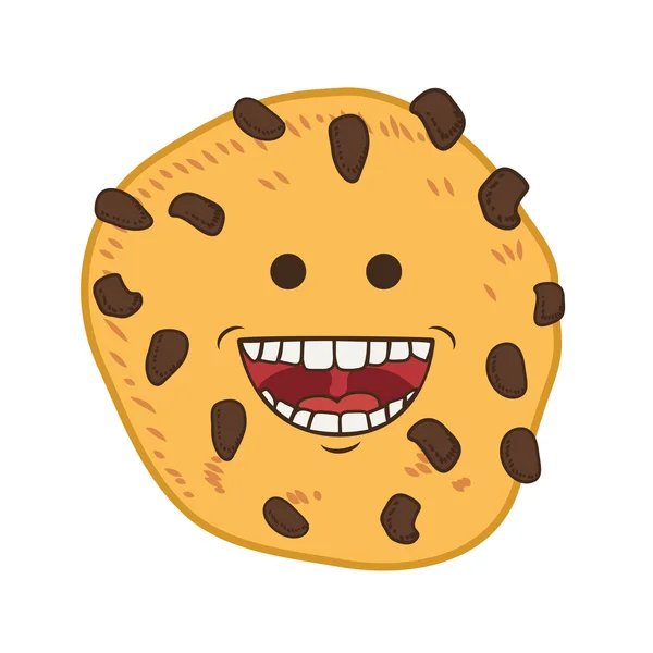 Icona del cartone animato Cookie. Progettazione della panetteria. Grafico vettoriale — Vettoriale Stock