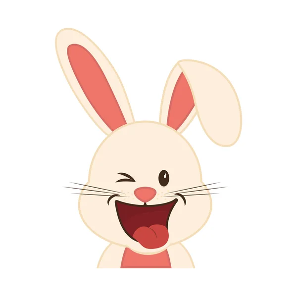 Une icône de lapin. Design animal mignon. Graphique vectoriel — Image vectorielle