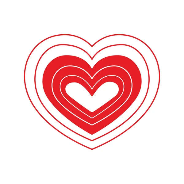 Kalp simgesi. tasarım seviyorum. Vektör grafiği — Stok Vektör