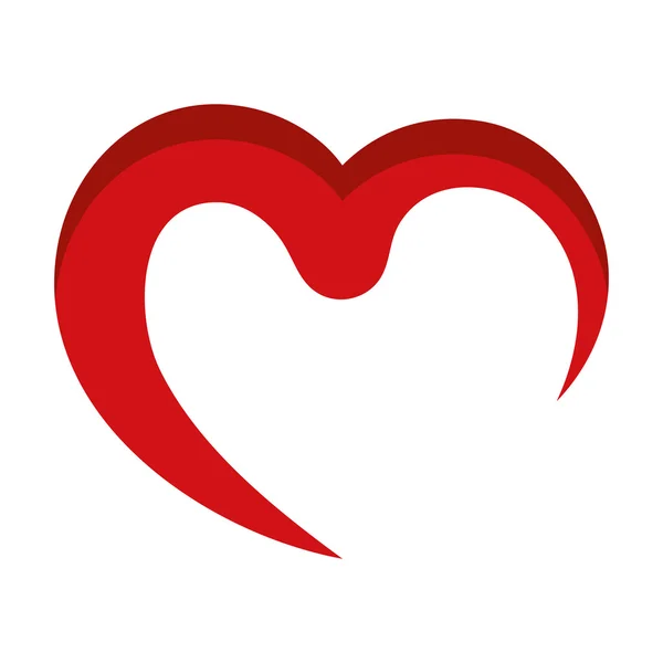 Icono del corazón. diseño de amor. Gráfico vectorial — Archivo Imágenes Vectoriales