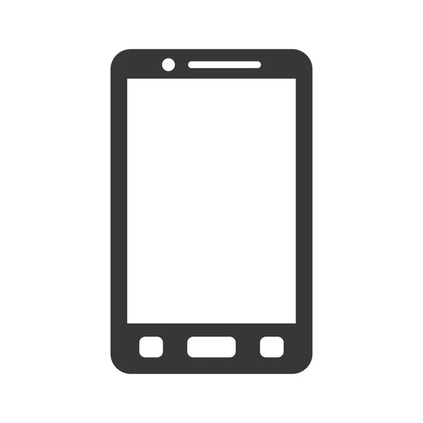 Téléphone portable avec icône de bulle. Design mobile. Graphique vectoriel — Image vectorielle