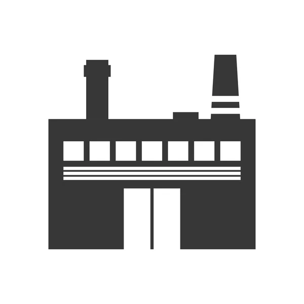 Икона строительного завода. Промышленный дизайн. Векторная графика — стоковый вектор