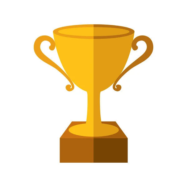 Icono de copa de trofeo. Diseño del ganador. Gráfico vectorial — Vector de stock