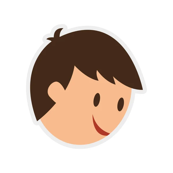 Icono cara de hombre. Diseño masculino de persona. Gráfico vectorial — Vector de stock