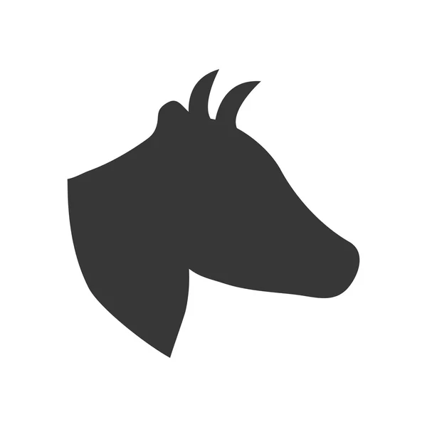 Kuh Ikone. Animal Silhouette Design. Vektorgrafik — Stockvektor