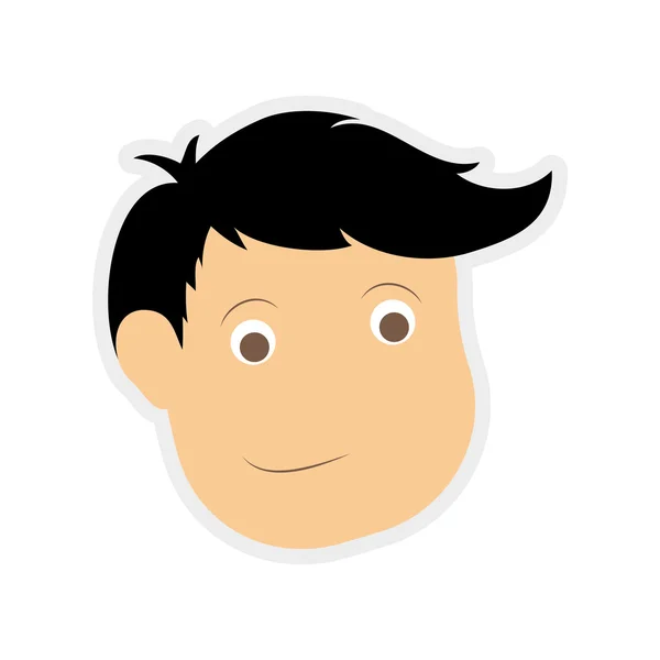 Man face icon. Male person design. Vector graphic — Stock Vector