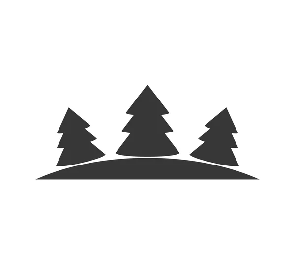 Pine tree ikon. God jul design. vektorgrafik — Stock vektor