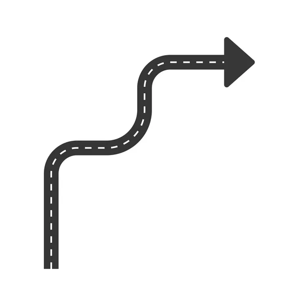 Het pictogram van de pijl. Weg en richting ontwerp. Vectorafbeelding — Stockvector