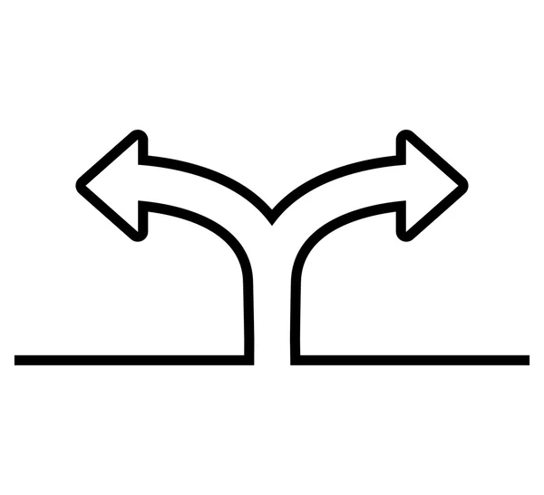 Pfeil-Symbol. Wege- und Richtungsgestaltung. Vektorgrafik — Stockvektor