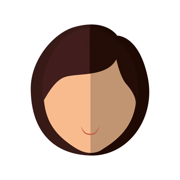 Ícone de cabeça de mulher. Desenho de pessoa. Gráfico vetorial — Vetor de Stock