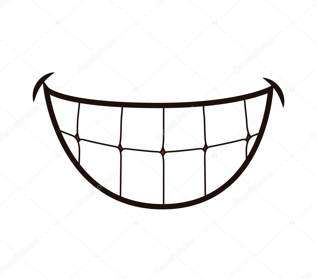 Ícone dos desenhos animados da boca imagem vetorial de