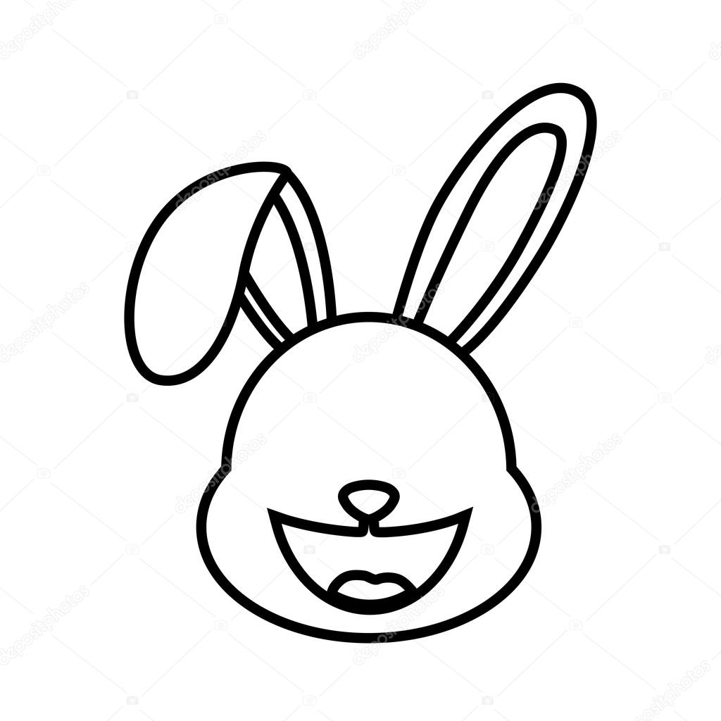 ウサギのアイコン かわいい動物デザイン ベクター グラフィック ストックベクター C Djv