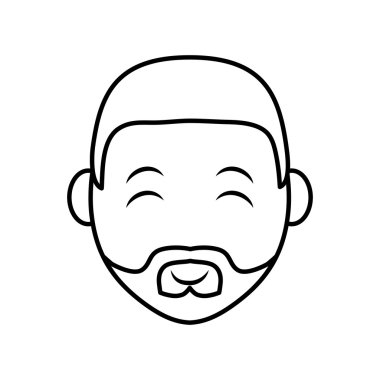 Adam baş simgesi. Kişi tasarım. Vektör grafiği