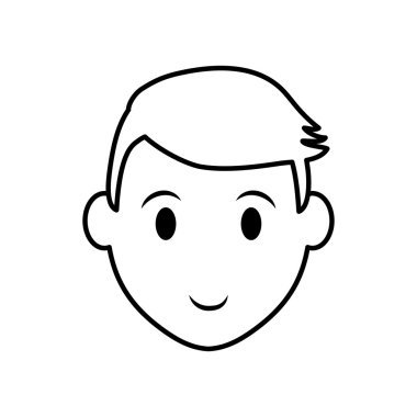 Adam baş simgesi. Kişi tasarım. Vektör grafiği