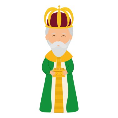 Bilge adam simgesi. Neşeli Noel tasarım. Vektör grafiği