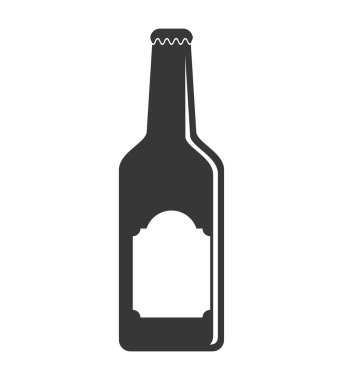 şişe simgesi. Bira tasarım. Vektör grafiği