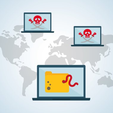 Güvenlik sistemi tasarımı. Uyarı simgesi. koruma kavramı