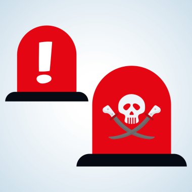 Güvenlik sistemi tasarımı. Uyarı simgesi. koruma kavramı