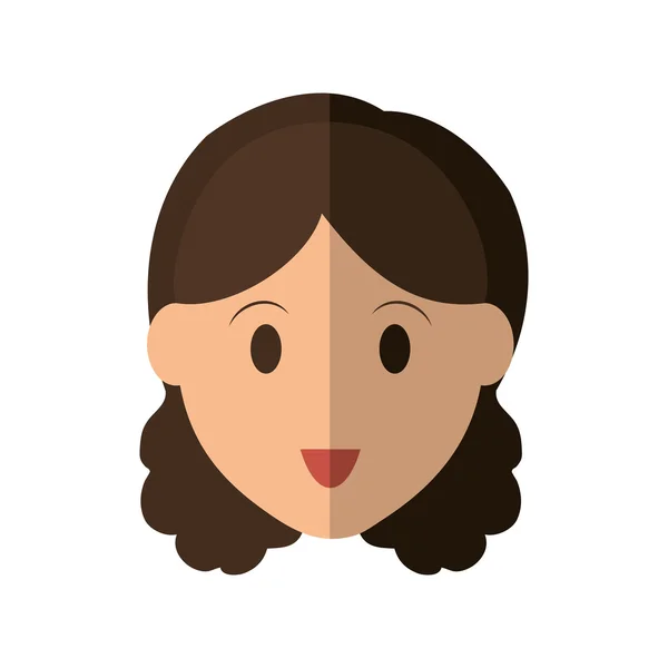 Ícone de cabeça de mulher. Desenho de pessoa. Gráfico vetorial — Vetor de Stock