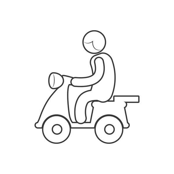 Значок мотоцикла. Транспортный дизайн. Векторная графика — стоковый вектор