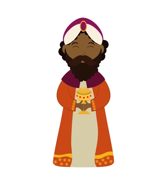 Wise man icon. Merry Christmas design. Vector graphic — Stock Vector