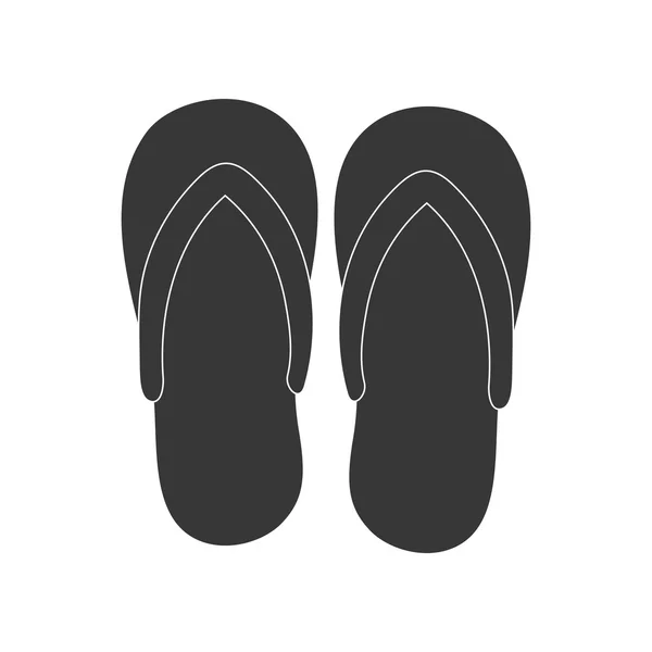 Sandalen-Symbol. Sommerdesign. Vektorgrafik — Stockvektor