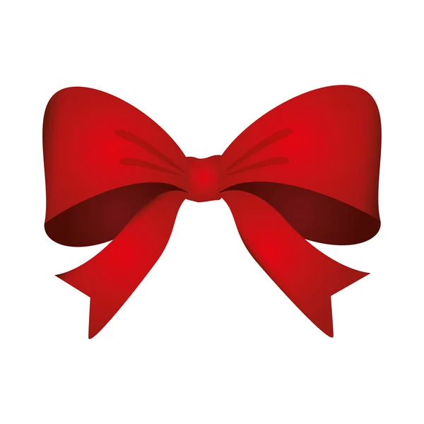 Red bowtie icon. Ribbon design. Vector graphic — Stock Vector