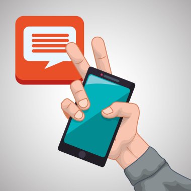 Smartphone tasarım. App kavramı. renkli resimde