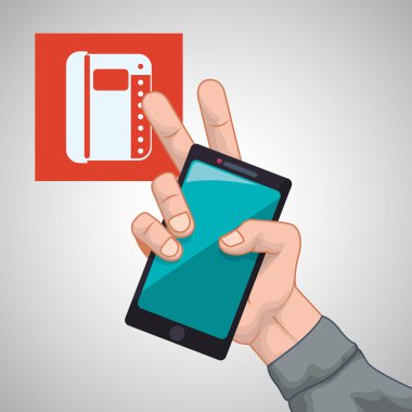 Smartphone tasarım. App kavramı. renkli resimde